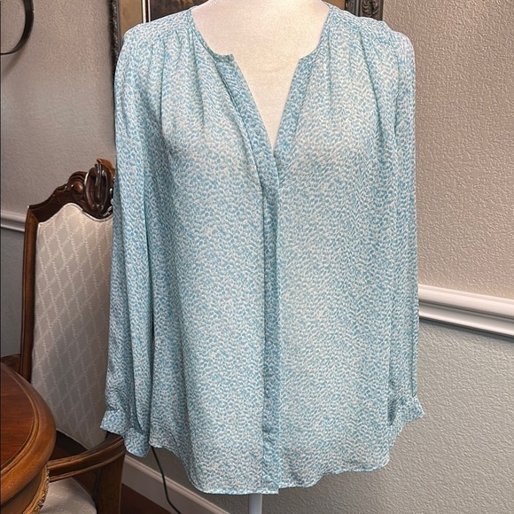 Joie Tops - Joie Women's Blue Patterned Silk Top Size S